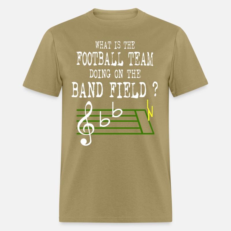 what is the football team doing on the band field