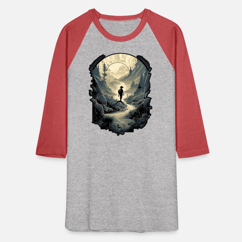 Wilderness Explorer, Man silhouette on forest