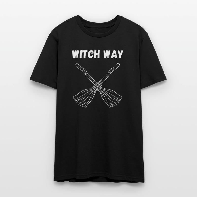 Witch Way – Crossed Broomstick Halloween Humor