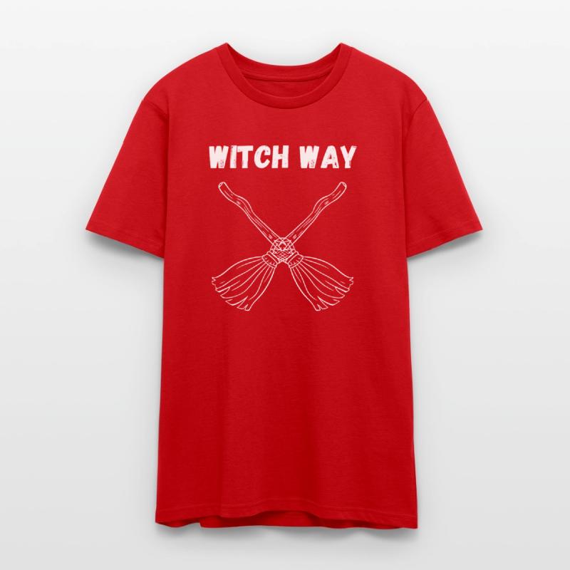 Witch Way – Crossed Broomstick Halloween Humor