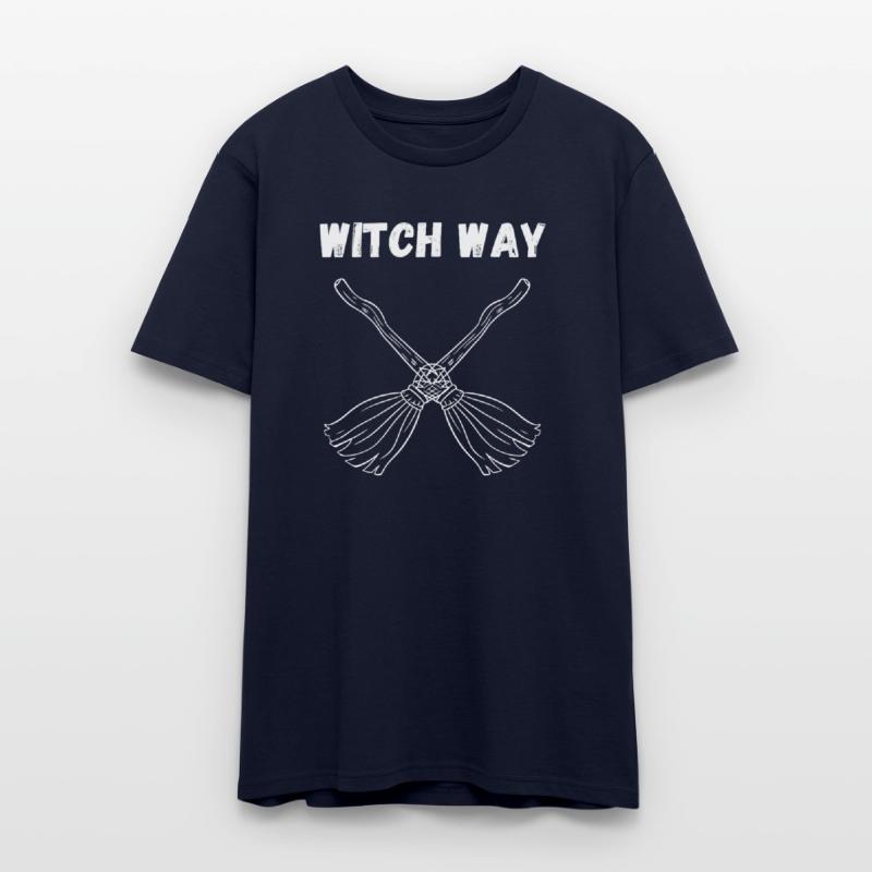 Witch Way – Crossed Broomstick Halloween Humor