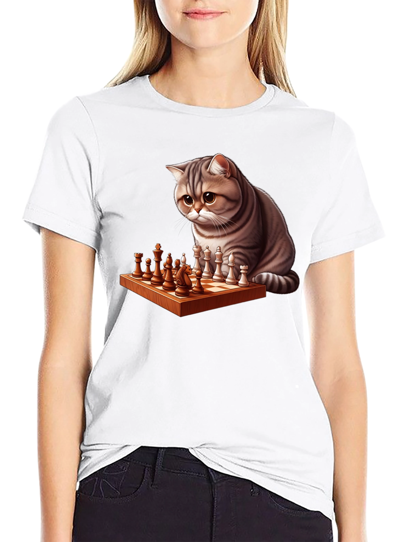 Cat Chess Player T-Shirt
