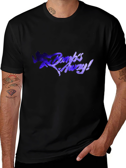Bombs Away! Graphic Print Black T-Shirt