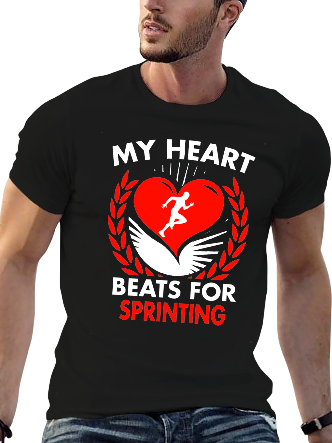 My Heart Beats For Sprinting Graphic Tee