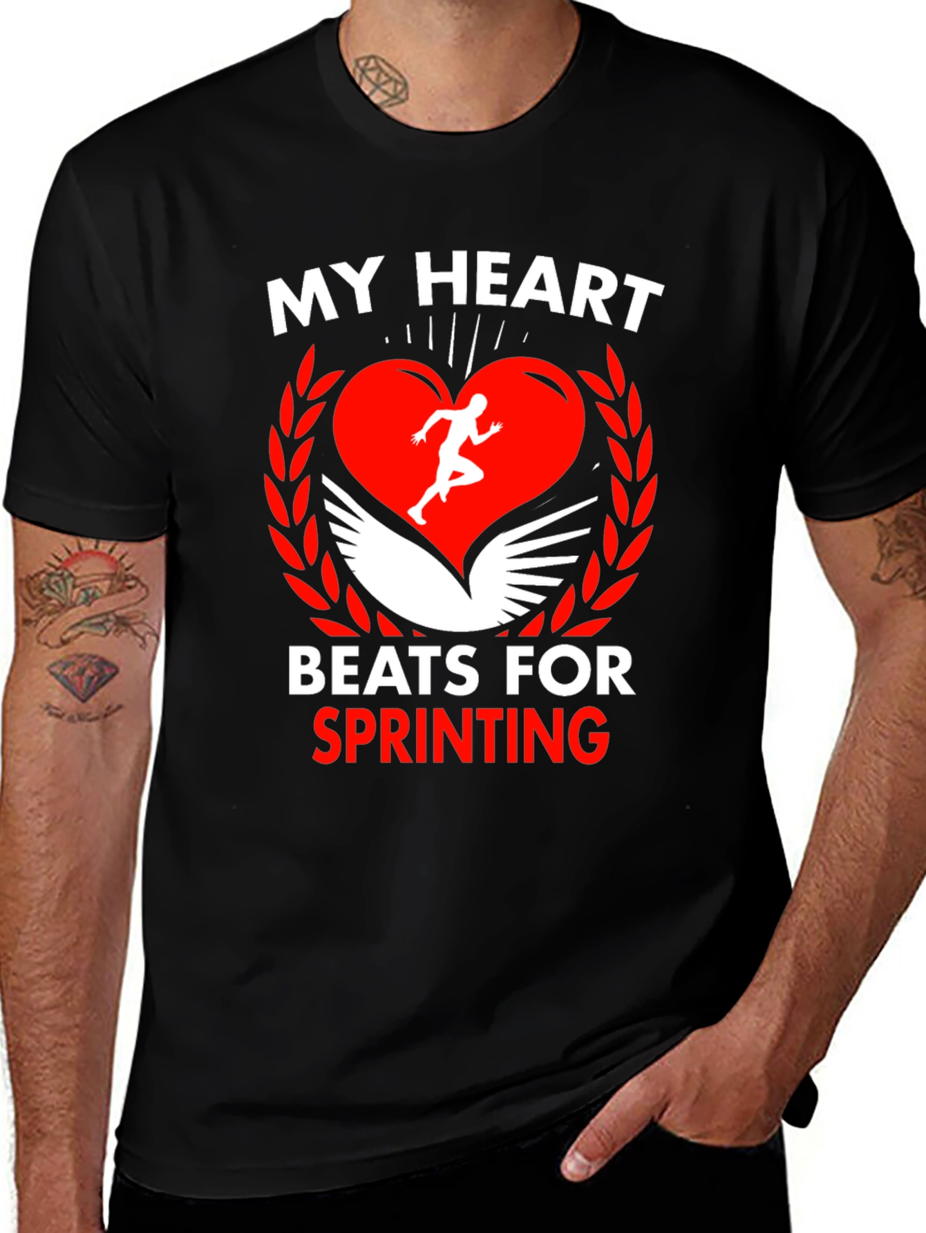 My Heart Beats For Sprinting Graphic Tee
