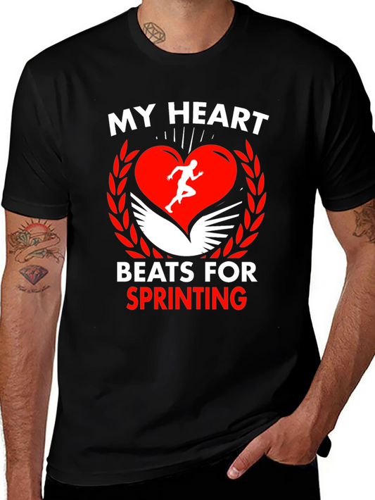 My Heart Beats For Sprinting Graphic Tee