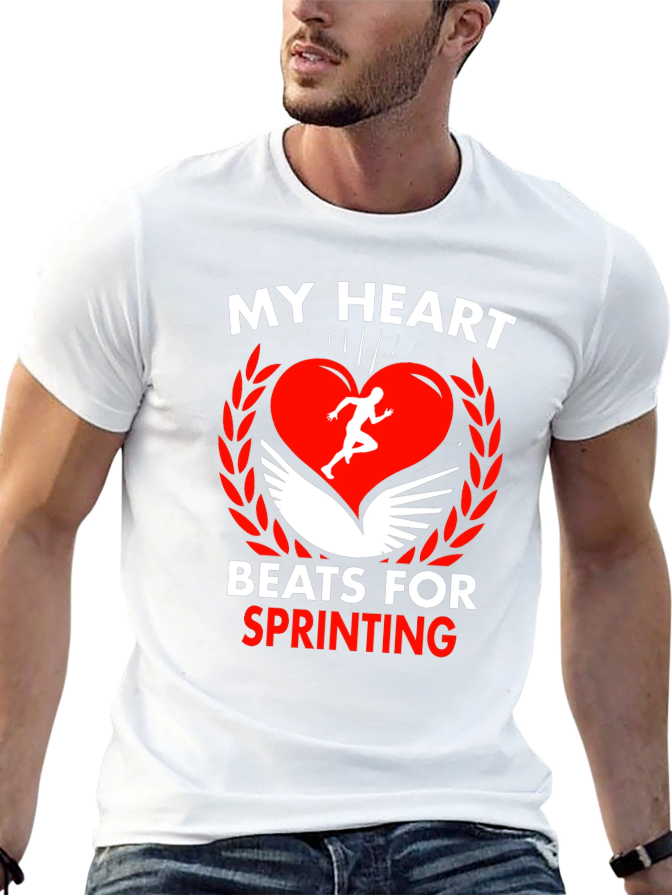 My Heart Beats For Sprinting Graphic Tee