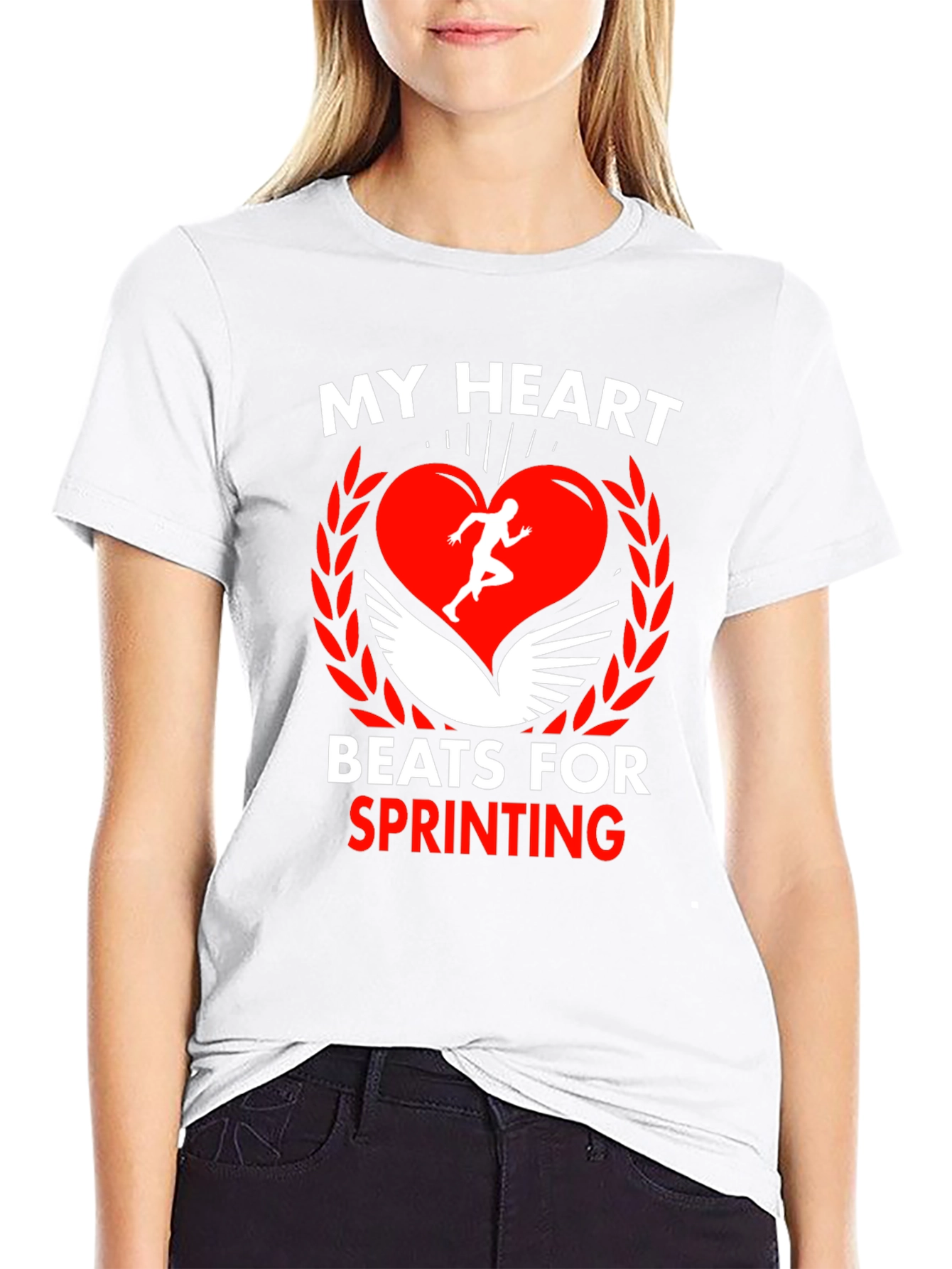 My Heart Beats For Sprinting Graphic Tee