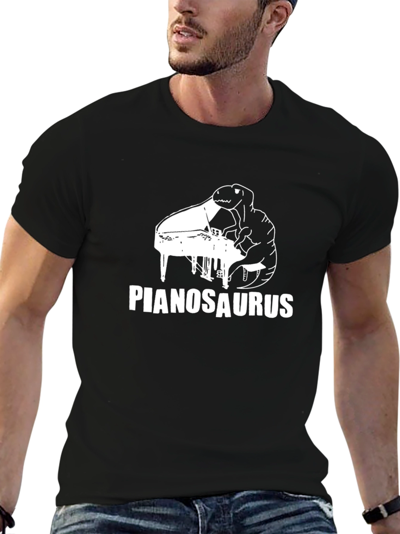 Pianosaurus T-Shirt - Dino Playing Piano
