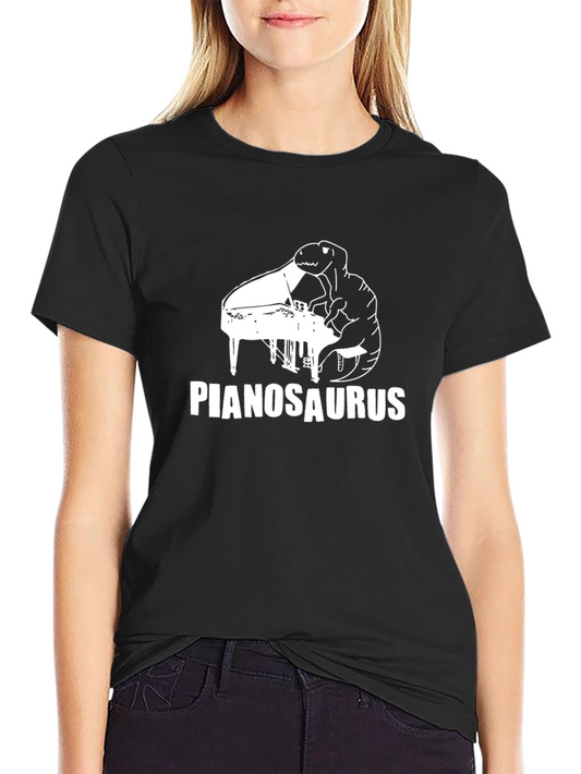 Pianosaurus T-Shirt - Dino Playing Piano