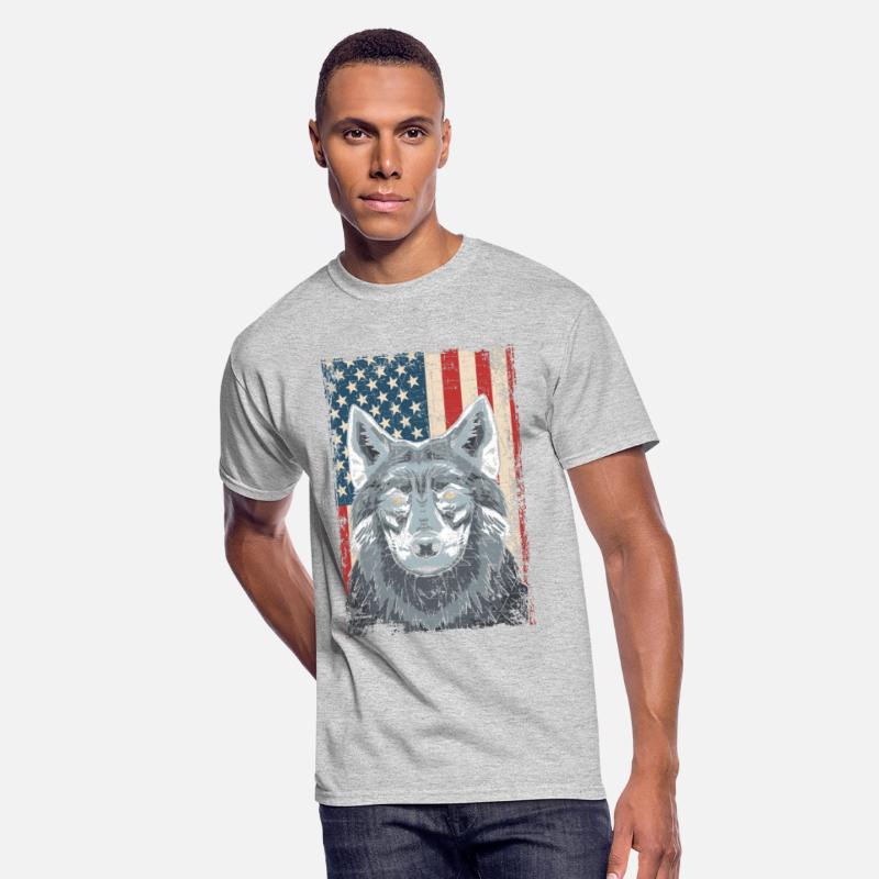 Wolf 4th of July American Flag Howling Wolves