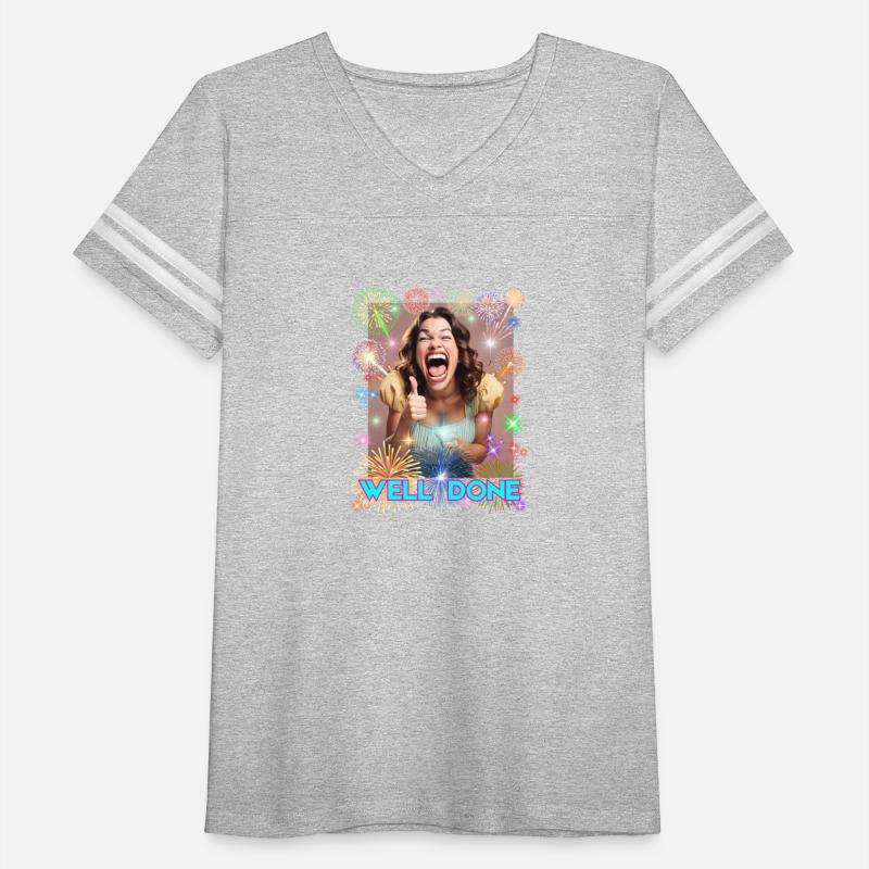 Woman laughing with fireworks. Option 2