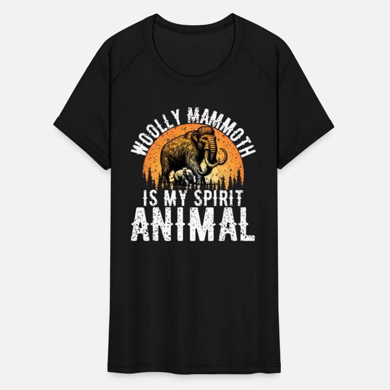 Woolly Mammoth Is My Spirit Animal Retro Sunset
