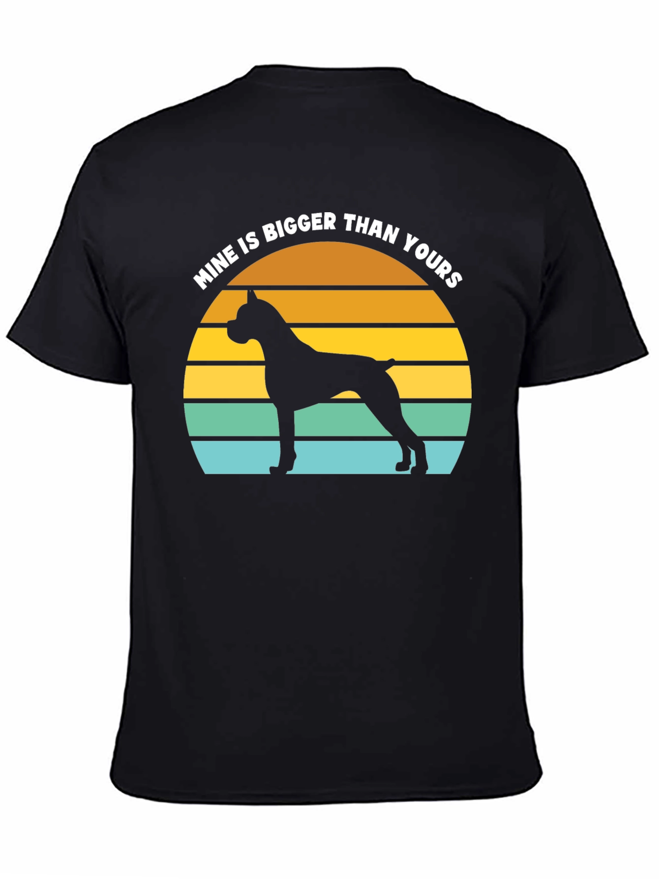 Mine is Bigger Boxer Dog Sunset T-Shirt