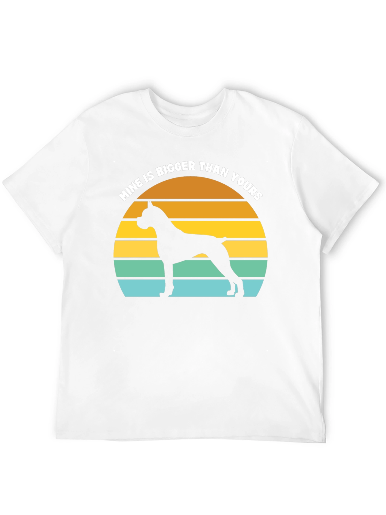Mine is Bigger Boxer Dog Sunset T-Shirt