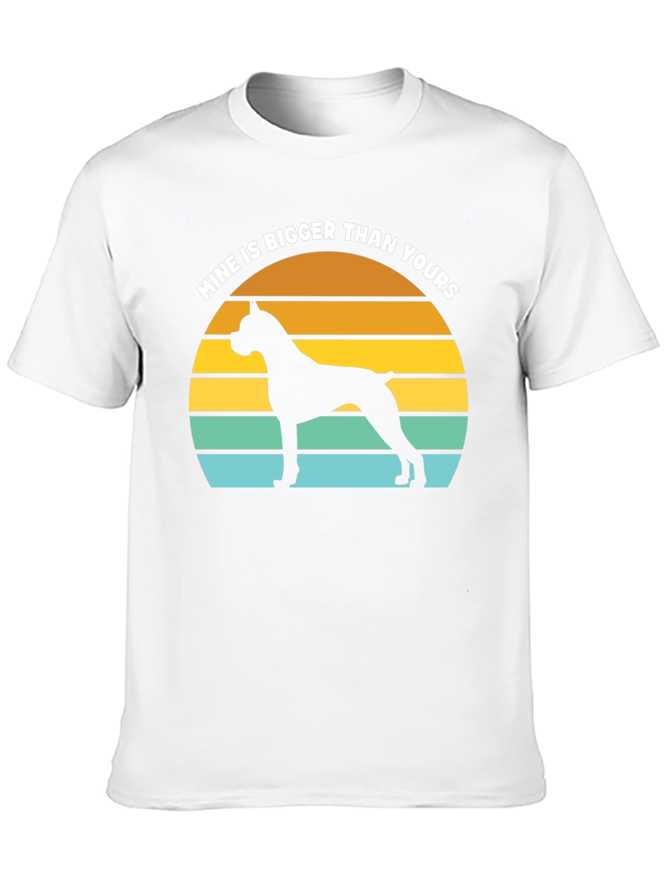 Mine is Bigger Boxer Dog Sunset T-Shirt