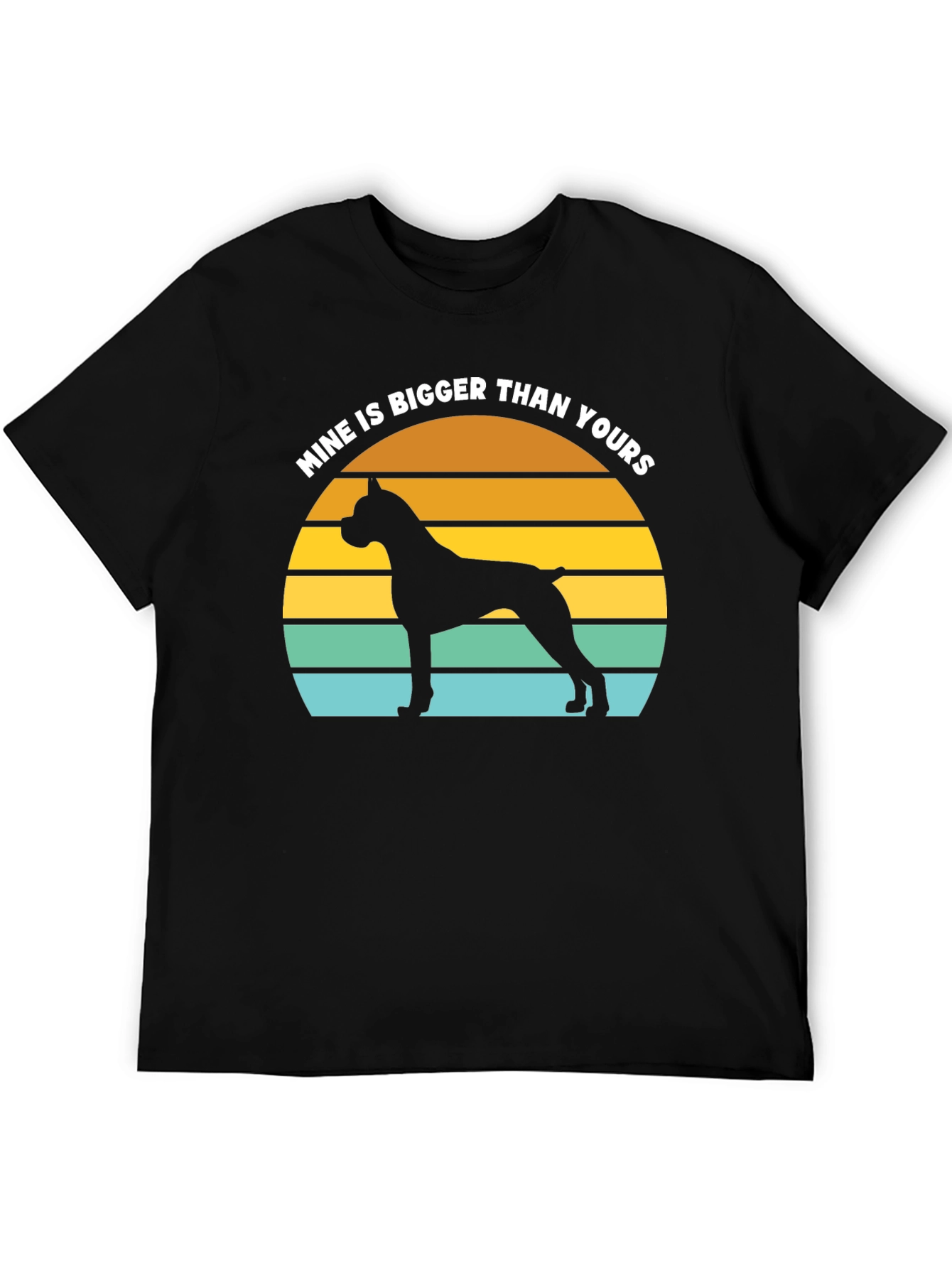 Mine is Bigger Boxer Dog Sunset T-Shirt