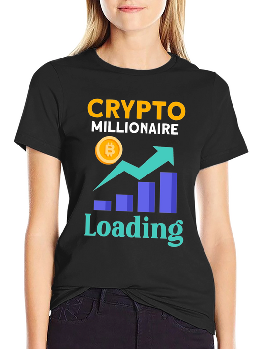 Crypto Millionaire Loading T-Shirt - Bitcoin Graphic Tee