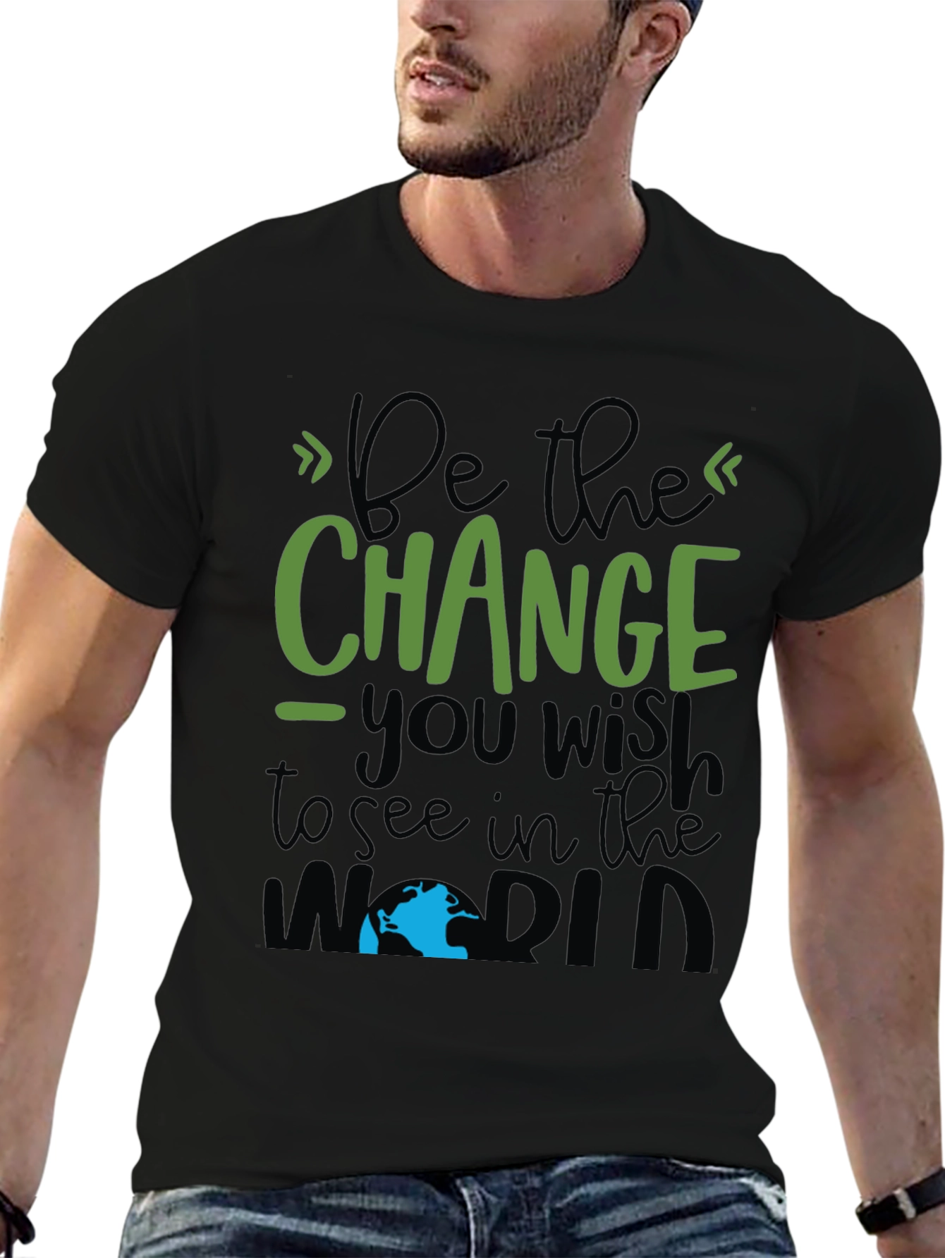 Be The Change T-Shirt - Black