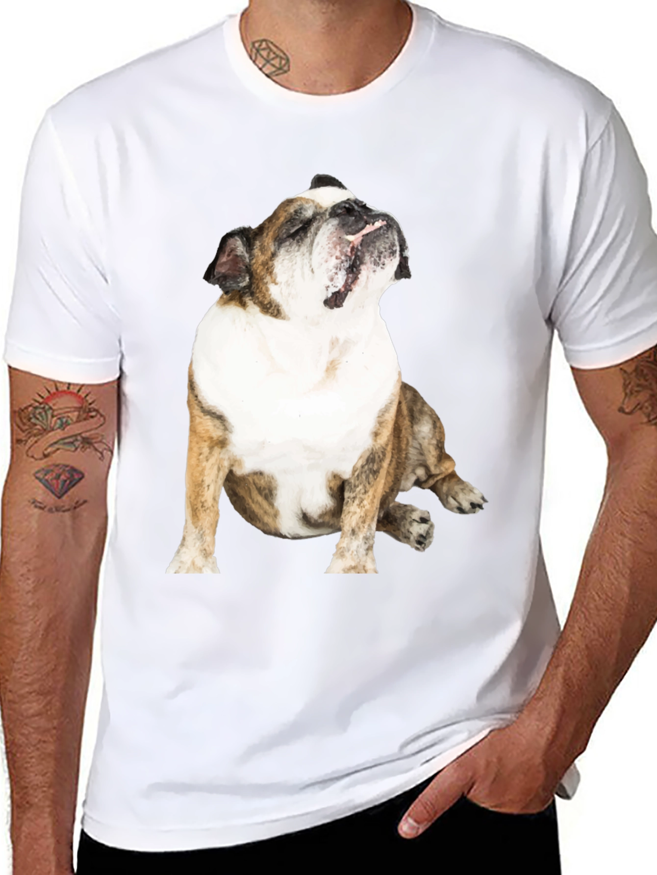 Bulldog Graphic Tee - Mens Black T-Shirt