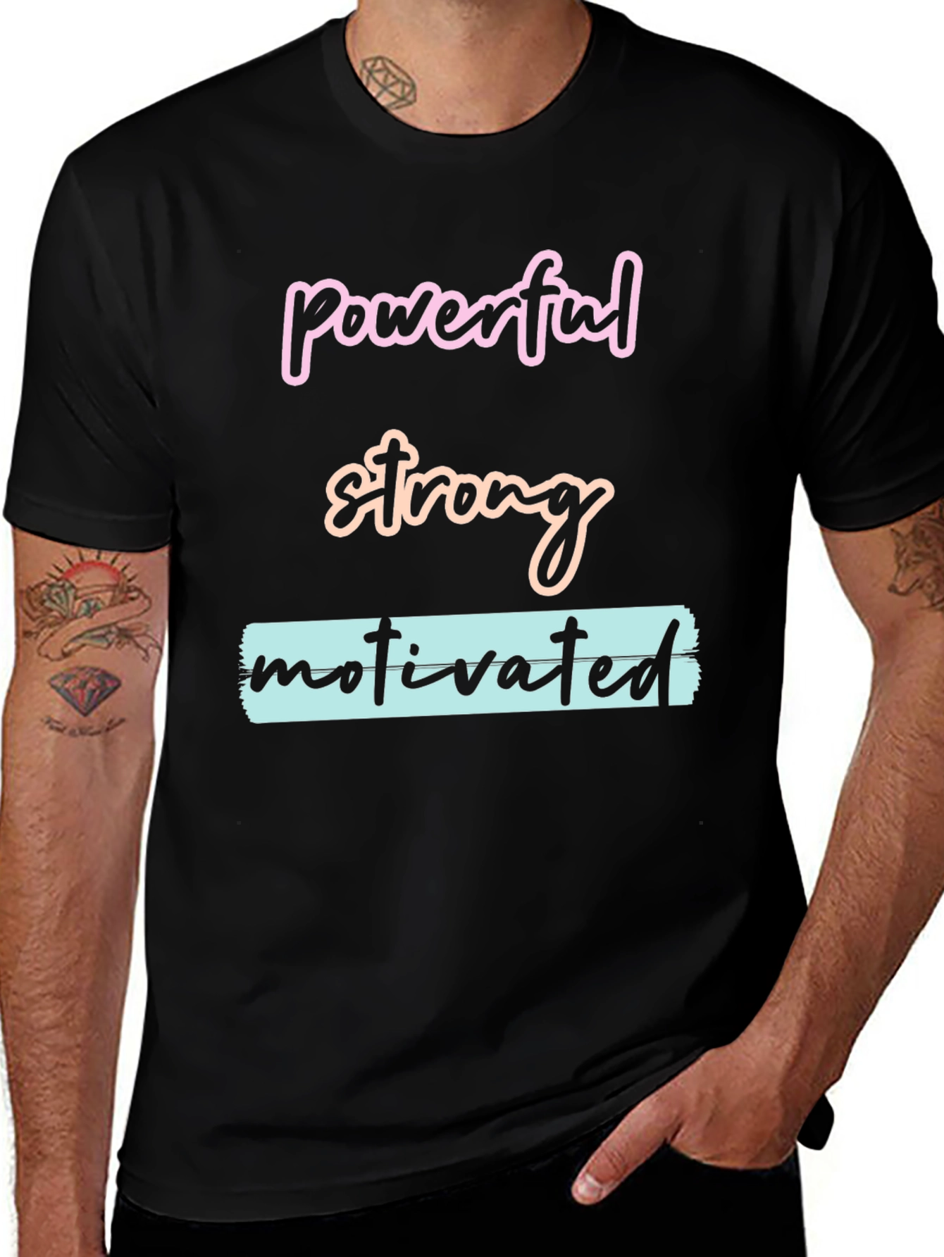 Powerful Strong Motivated Graphic T-Shirt