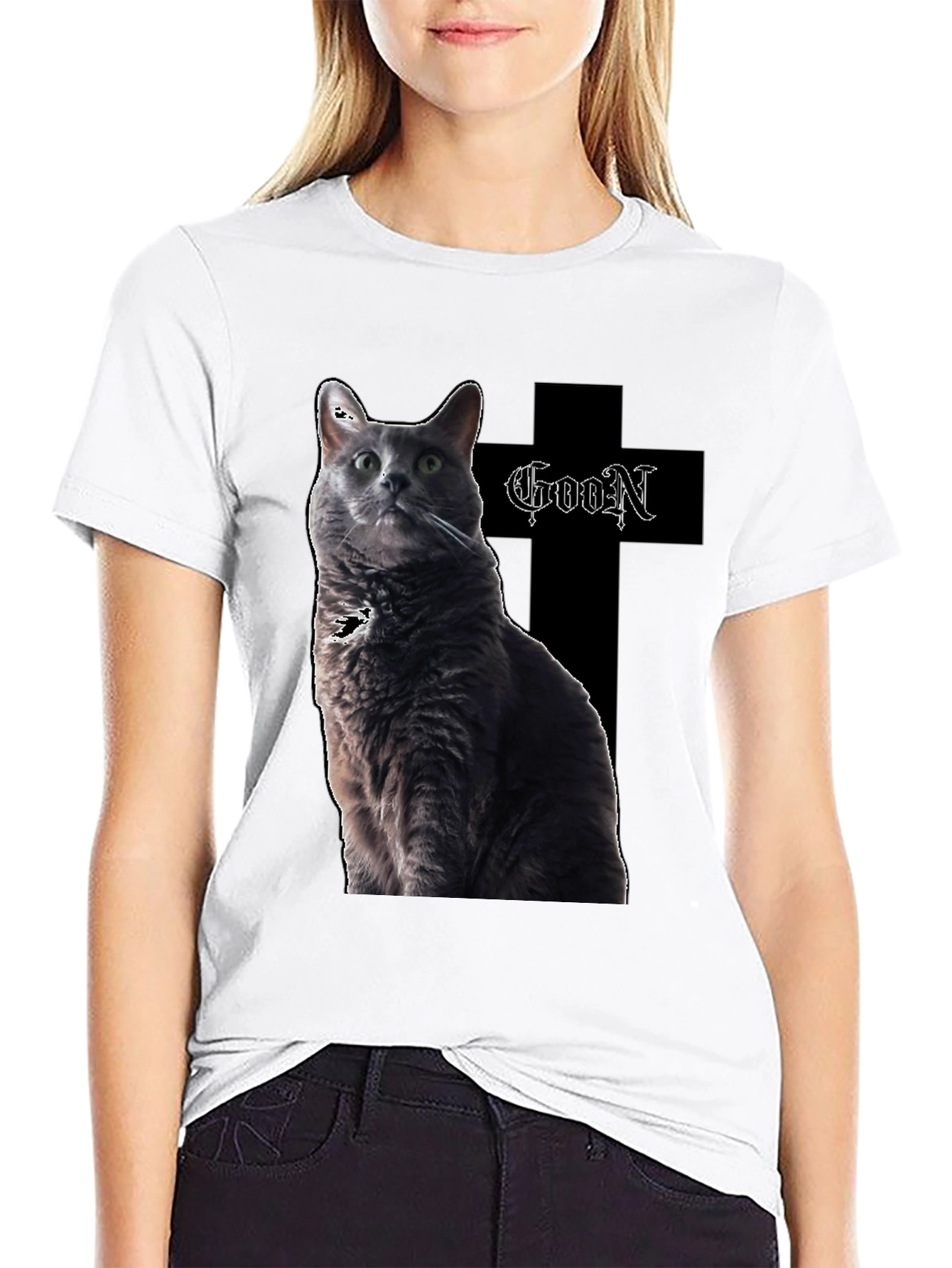 Goon Cat T-Shirt - Black Graphic Tee