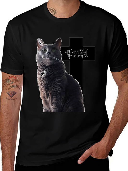 Goon Cat T-Shirt - Black Graphic Tee