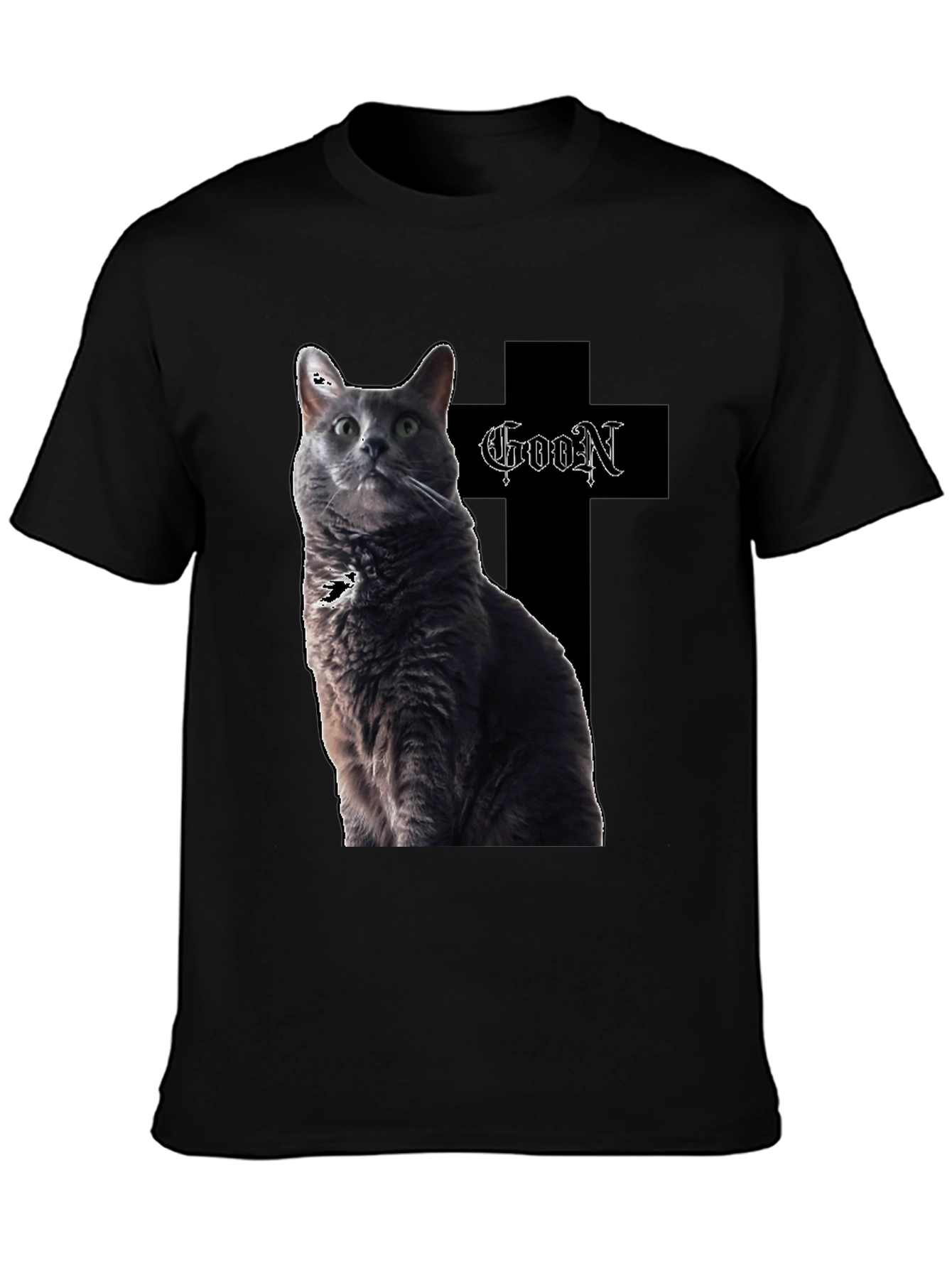 Goon Cat T-Shirt - Black Graphic Tee