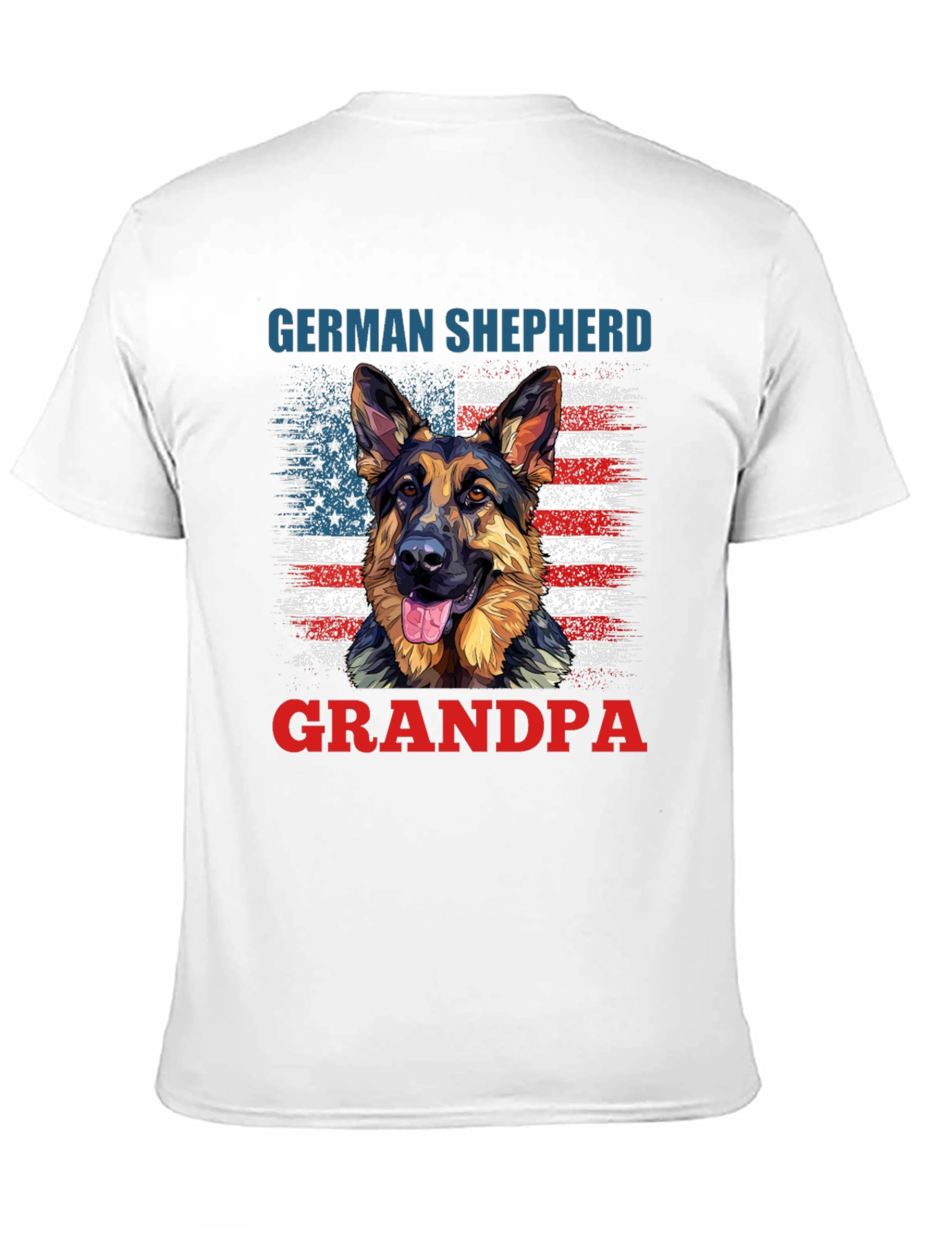 German Shepherd Grandpa Patriotic T-Shirt
