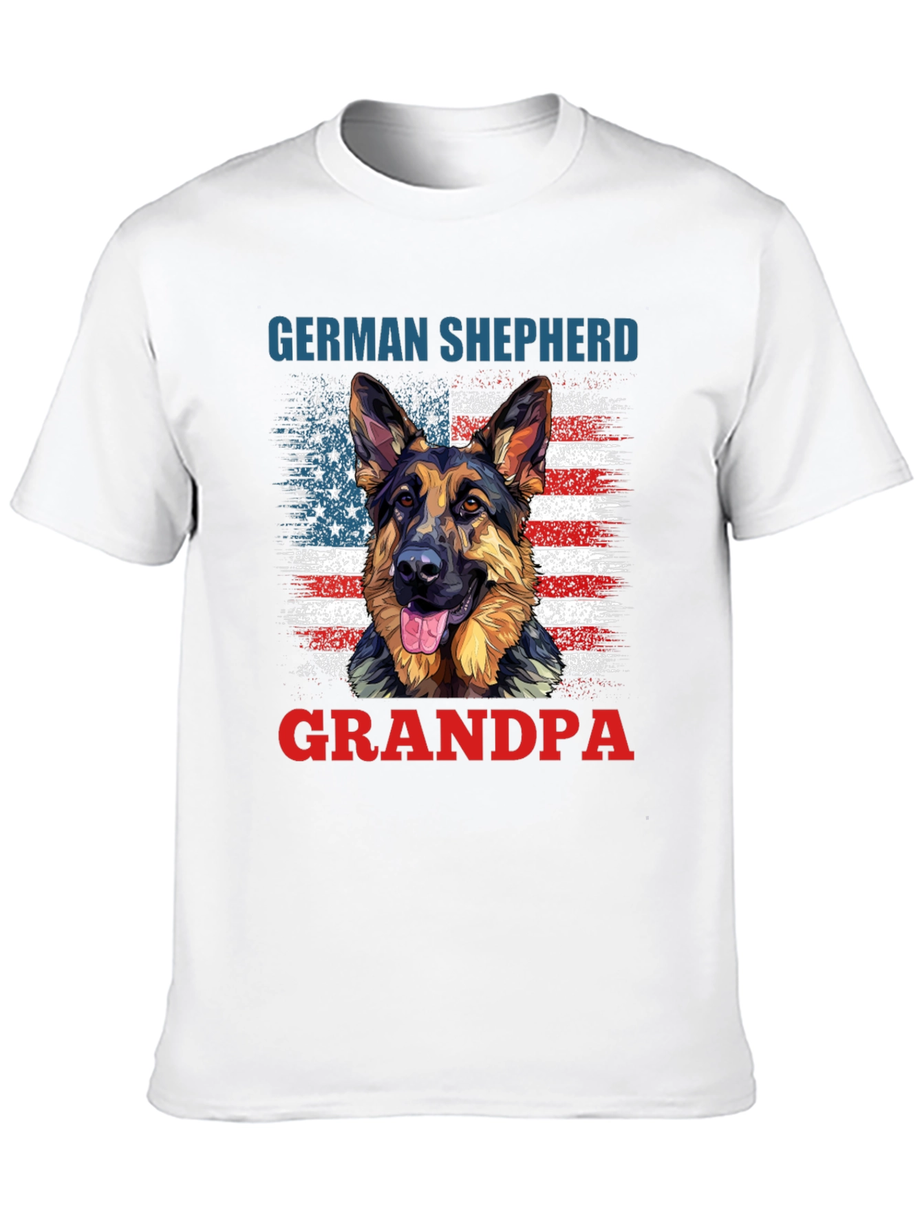 German Shepherd Grandpa Patriotic T-Shirt