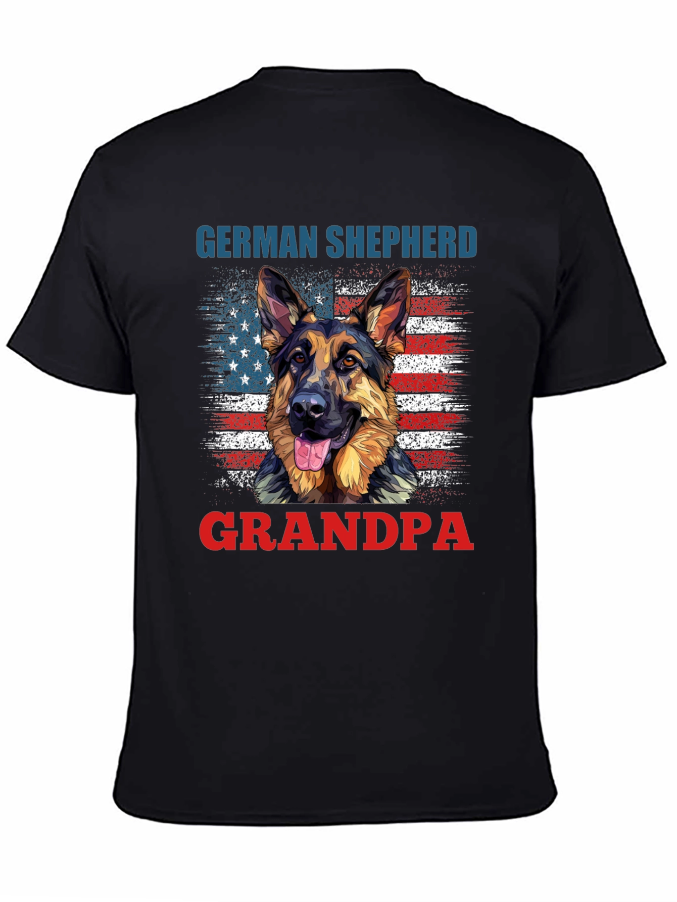 German Shepherd Grandpa Patriotic T-Shirt