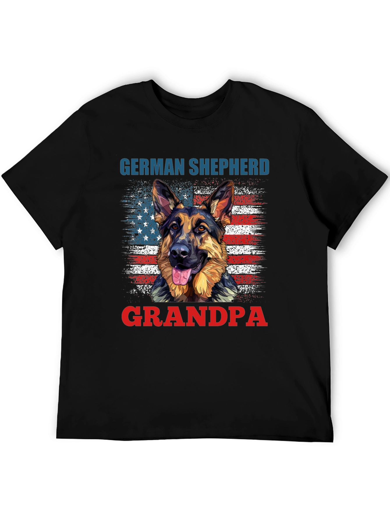 German Shepherd Grandpa Patriotic T-Shirt