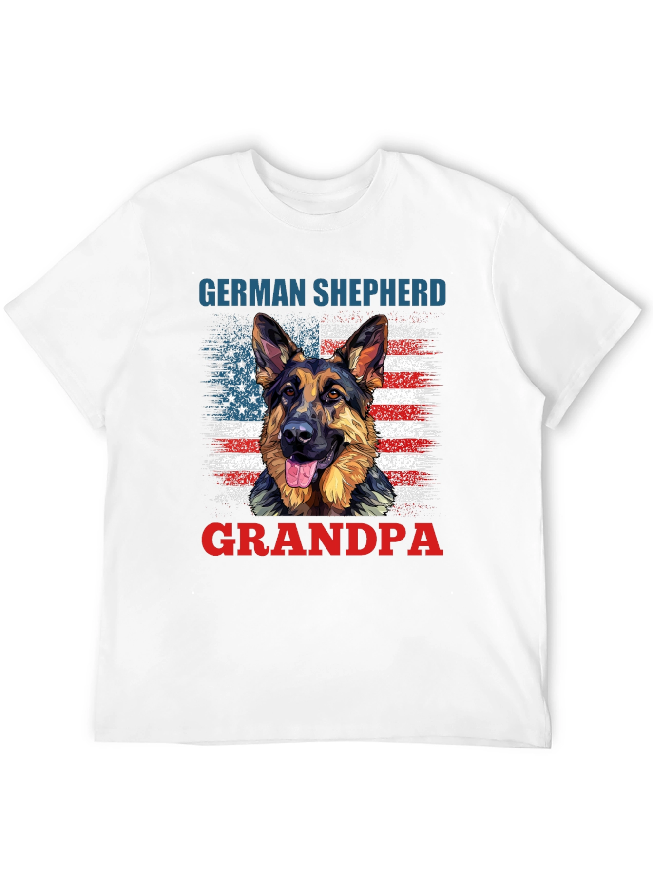 German Shepherd Grandpa Patriotic T-Shirt