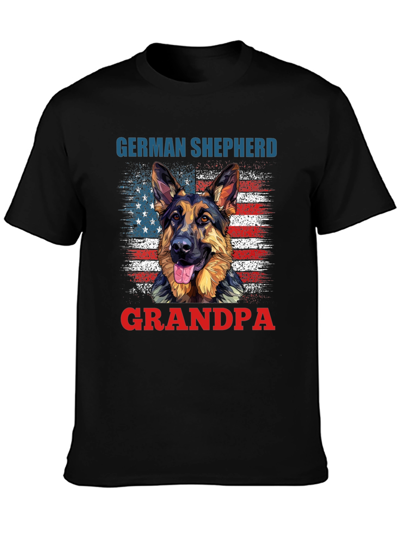 German Shepherd Grandpa Patriotic T-Shirt