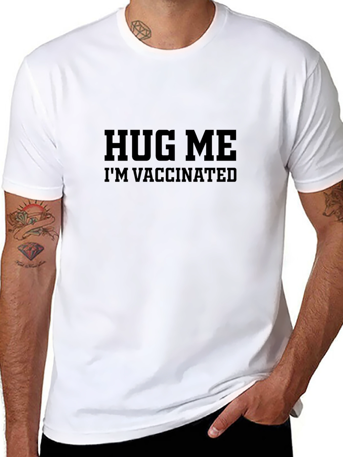 Hug Me Im Vaccinated T-Shirt - Adult Unisex