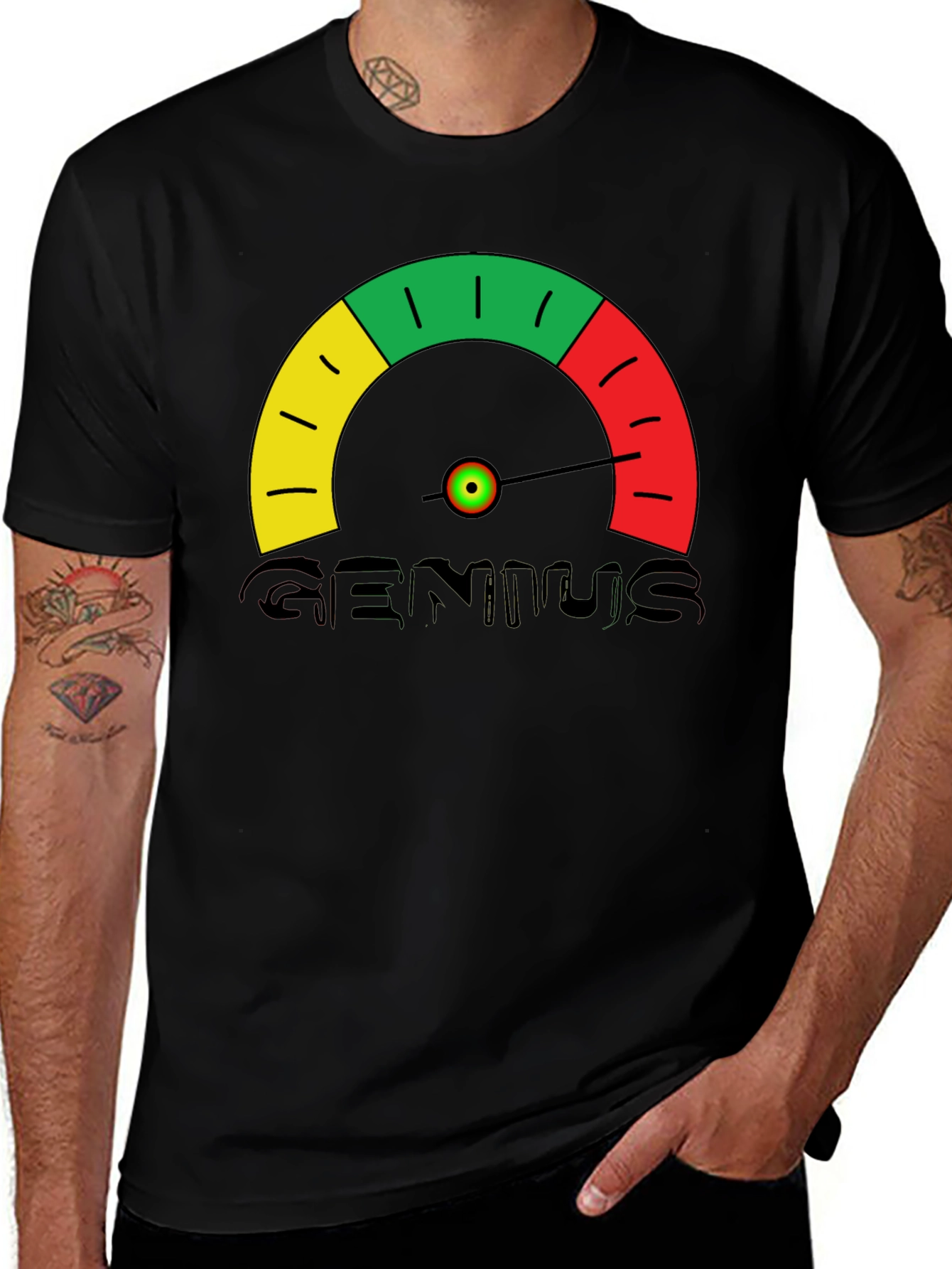 Genius Meter T-Shirt - Novelty Graphic Tee