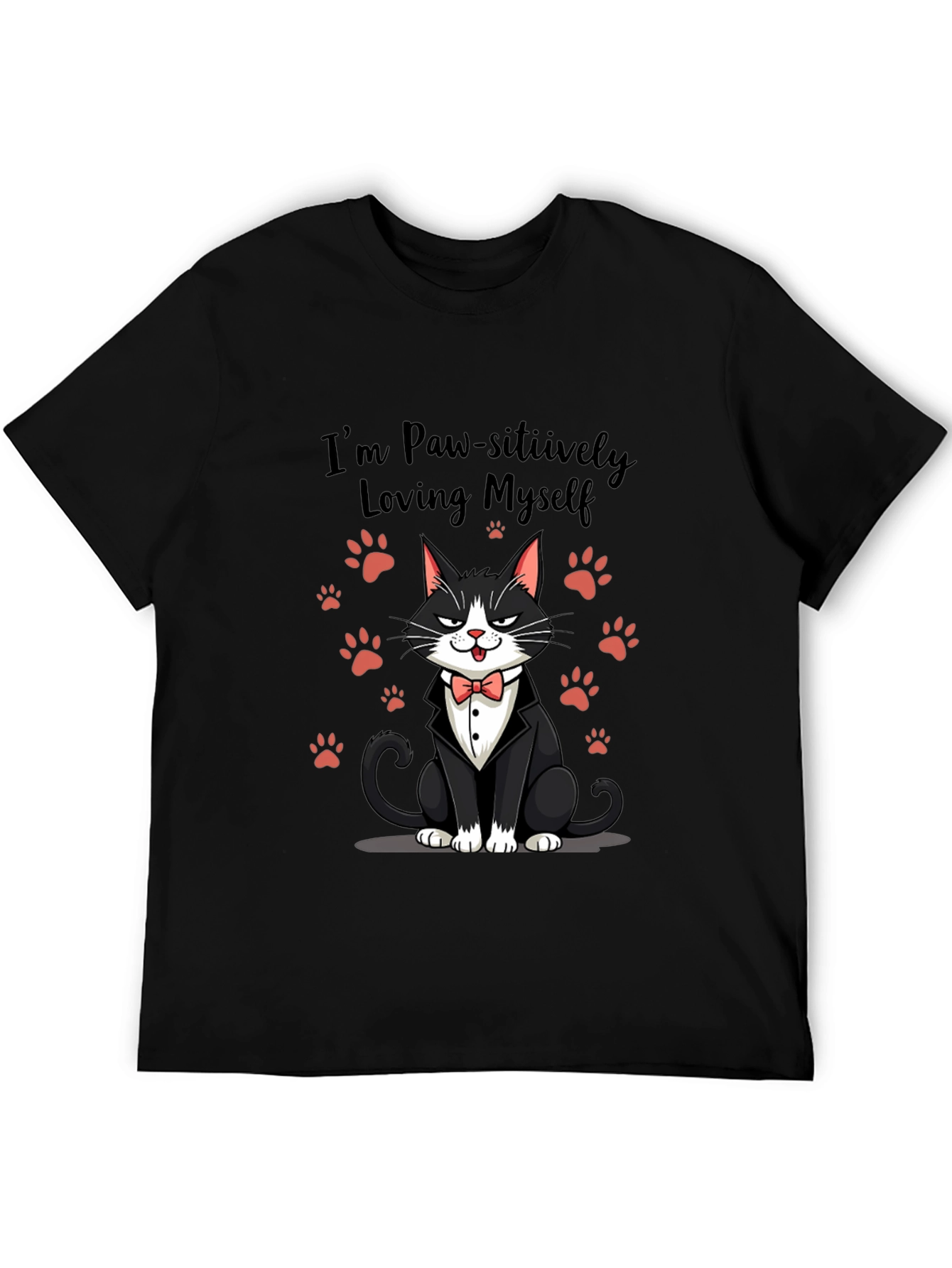 Paw-sitively Loving Myself Cat T-Shirt