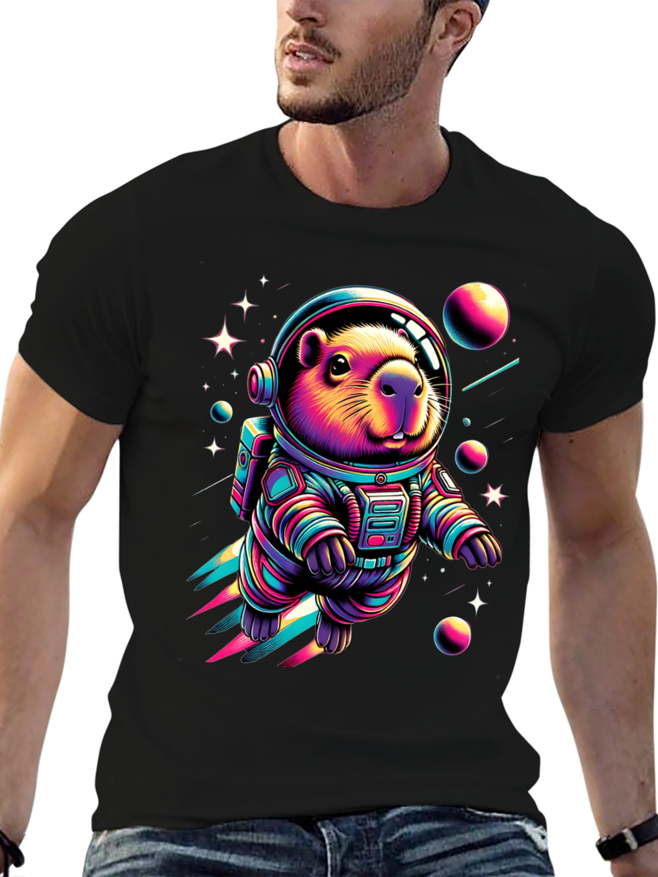 Astronaut Beaver T-Shirt - Space Rodent