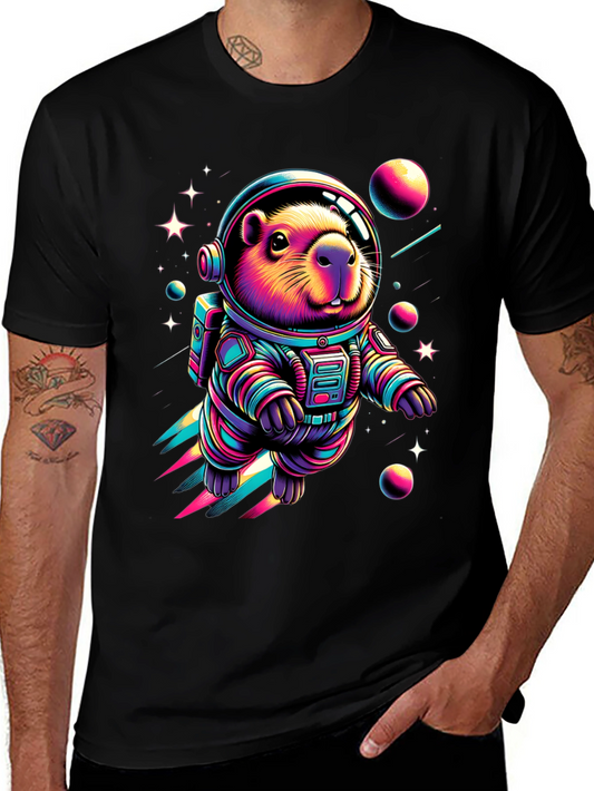 Astronaut Beaver T-Shirt - Space Rodent