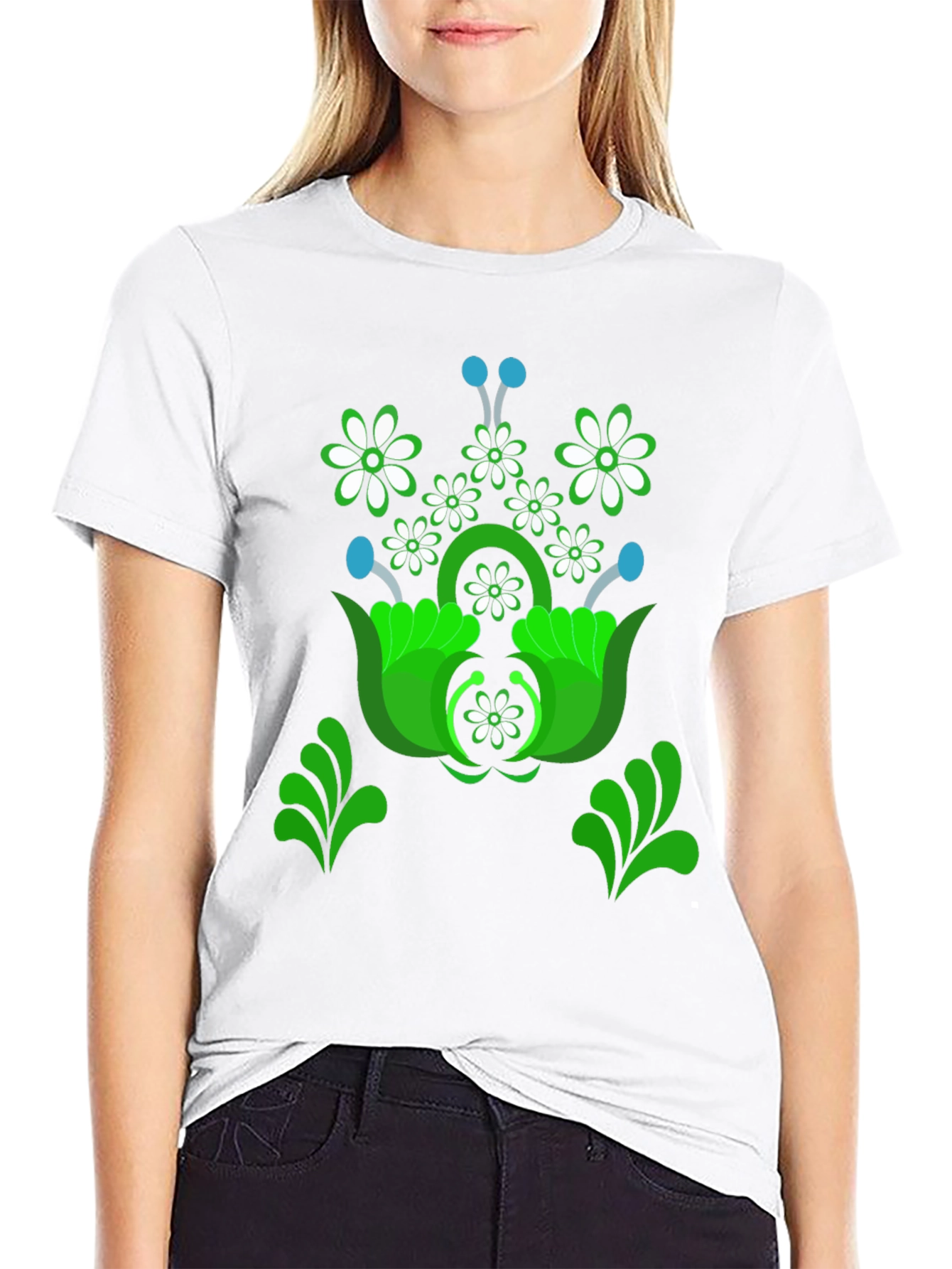 Floral Graphic Tee - Unique Design Shirt