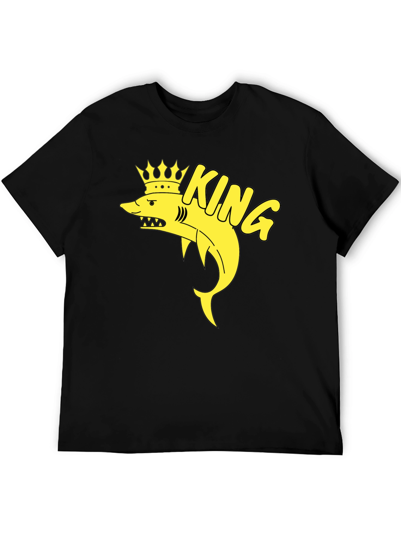 King Shark T-Shirt - Black Cotton Graphic Tee