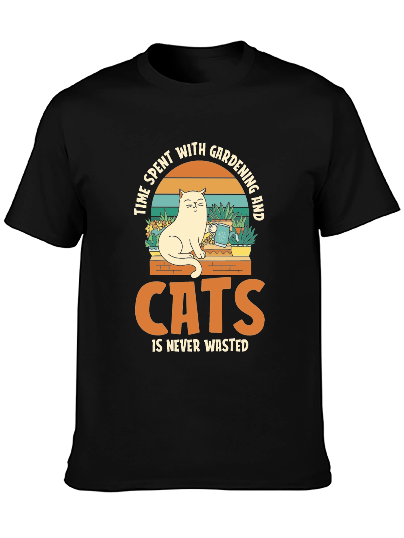 Cat & Gardening T-Shirt: Time Well Spent