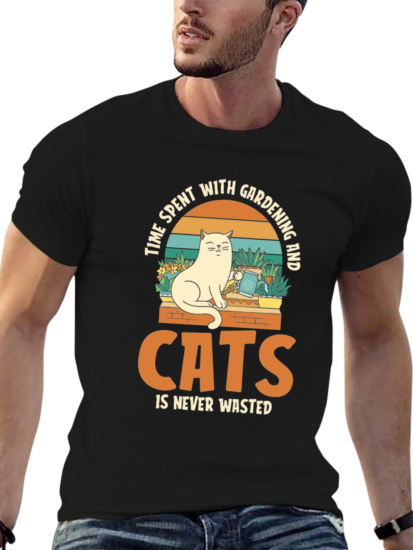 Cat & Gardening T-Shirt: Time Well Spent