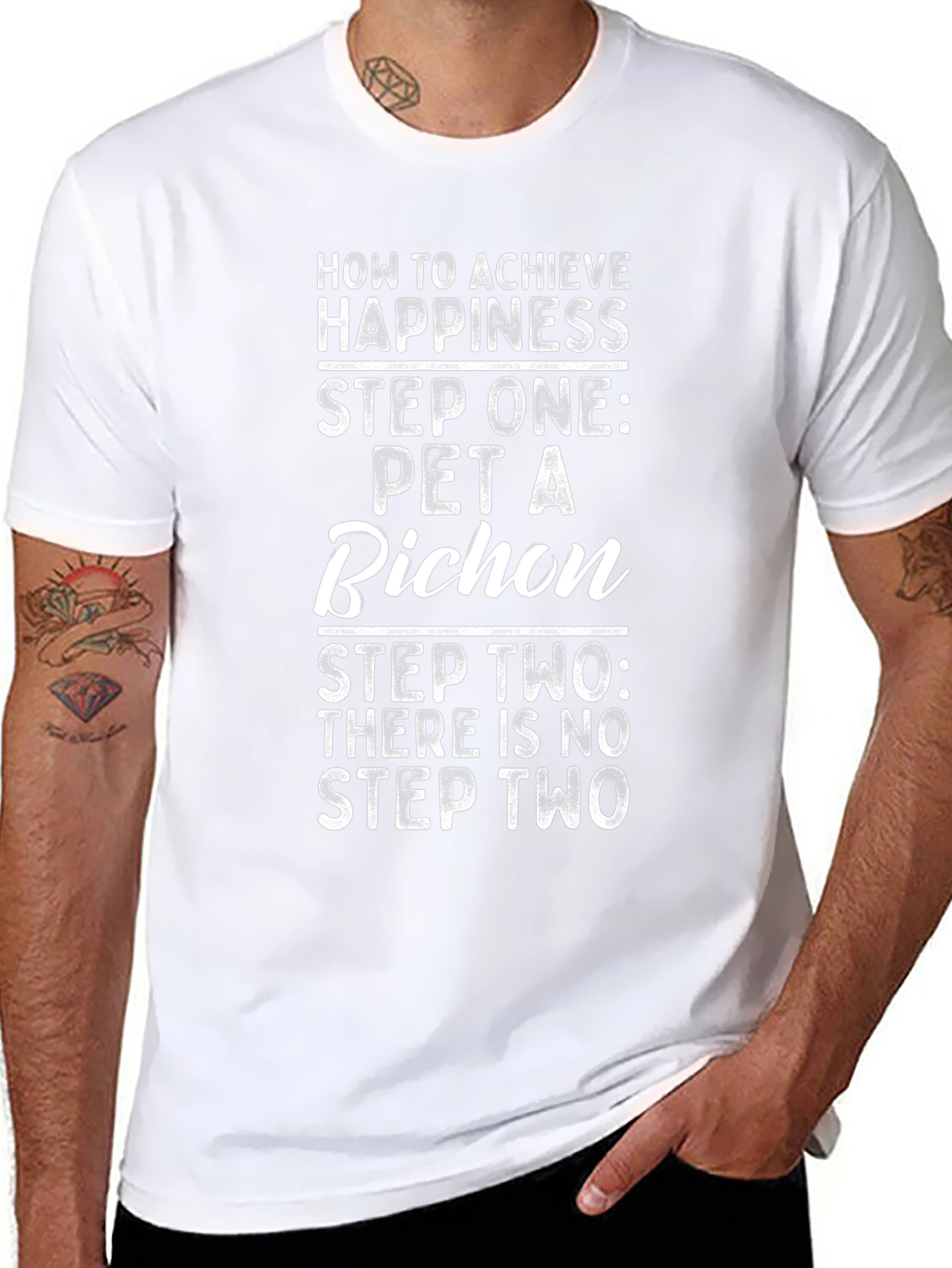 How to Achieve Happiness Bichon Dog T-Shirt