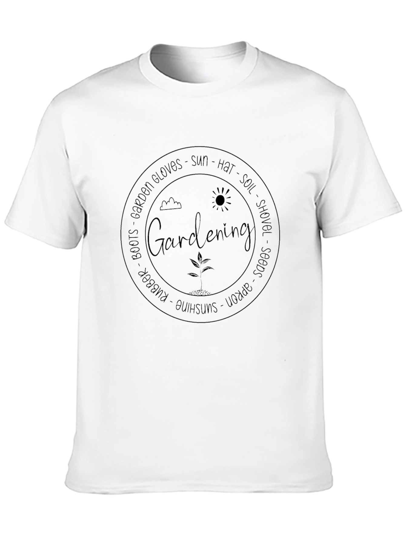 Gardening Graphic Tee - Black