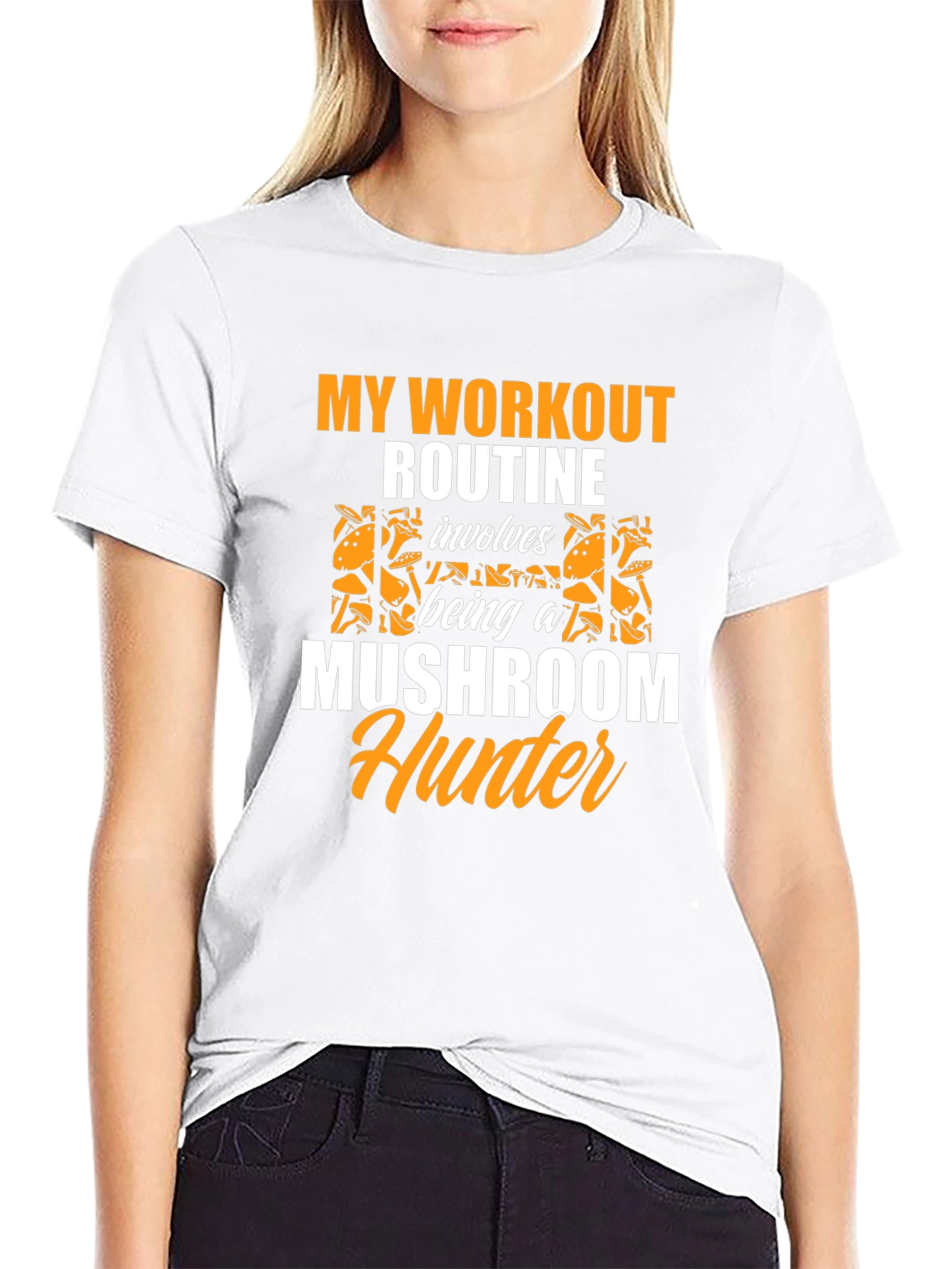 Mushroom Hunter Workout Routine Graphic Tee