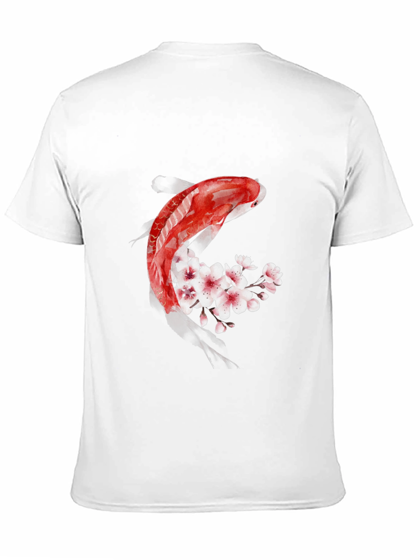 Koi Fish Cherry Blossom Graphic T-Shirt