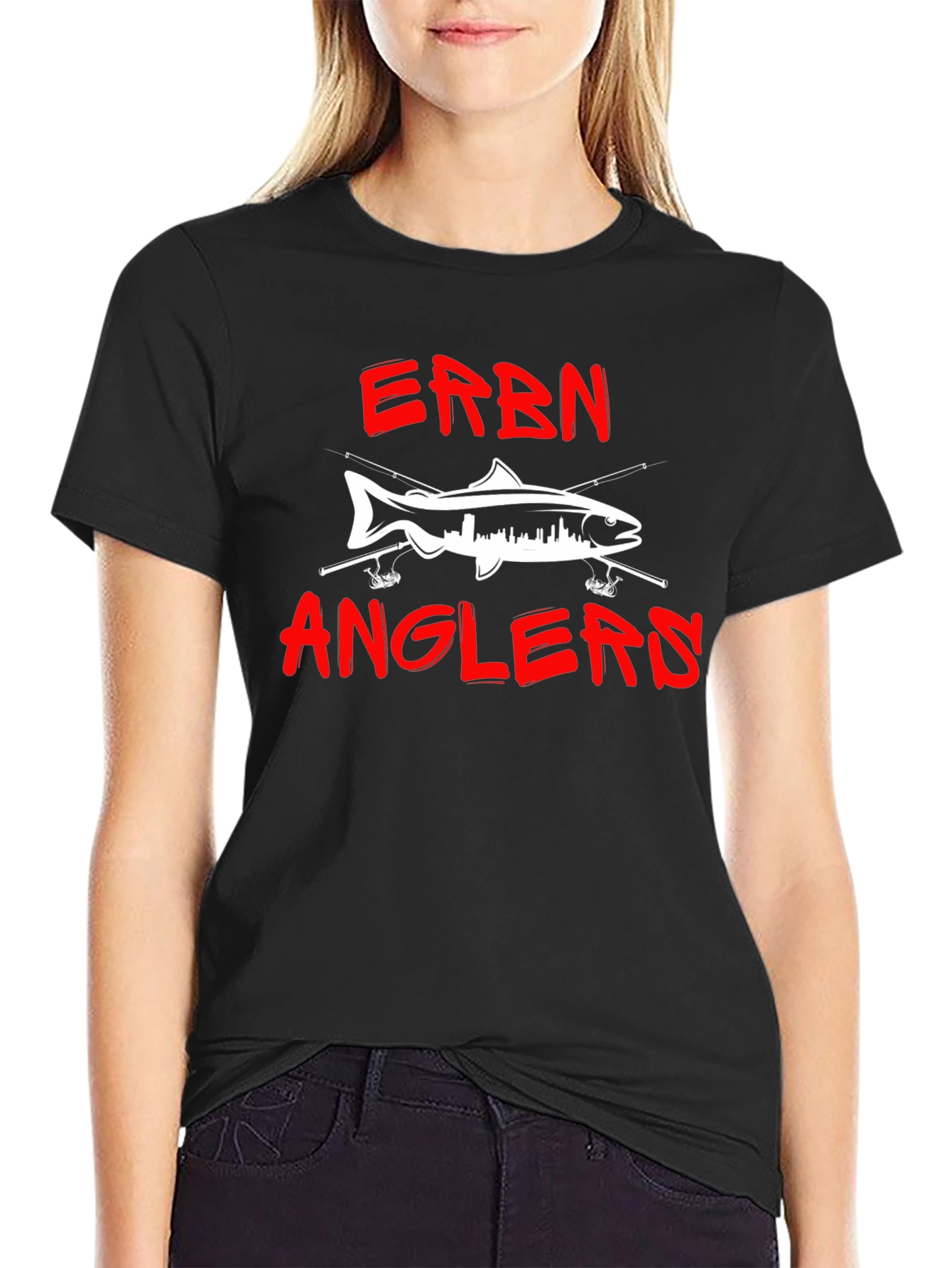 ERBN Anglers Fishing T-Shirt - Cityscape Fish Design