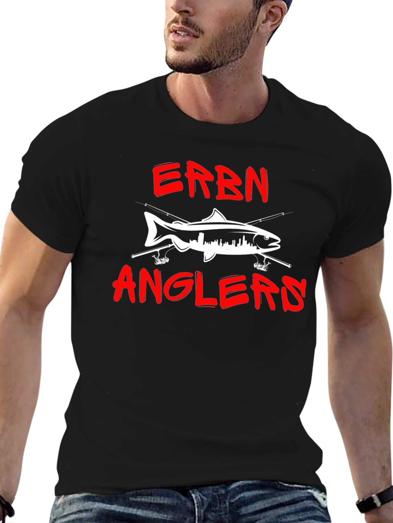 ERBN Anglers Fishing T-Shirt - Cityscape Fish Design