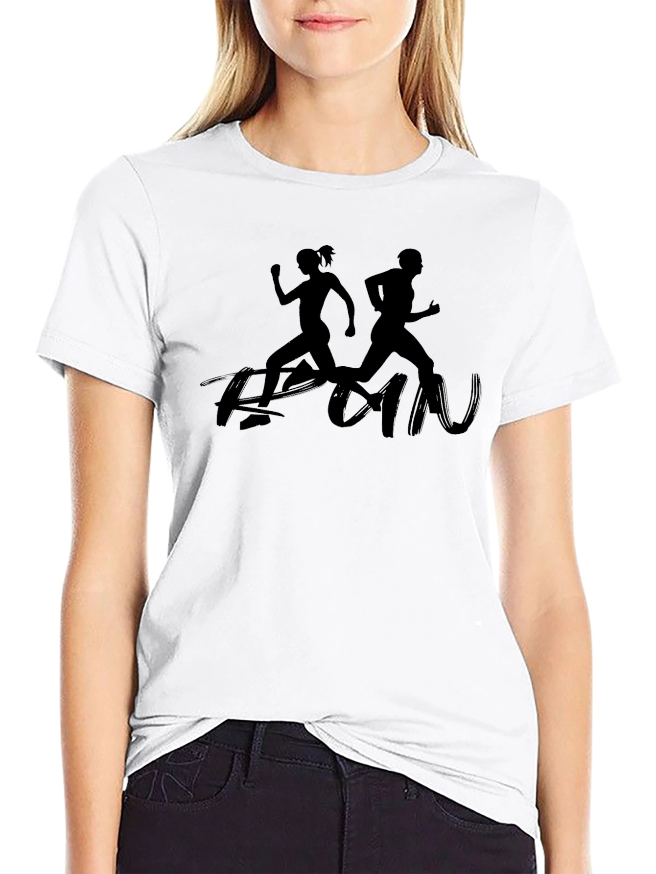 Run Graphic Tee - Unisex Black Running T-Shirt